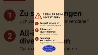 📉 3 Fehler beim Investieren, die du vermeiden solltest! #mindset #finanztipps #motivation