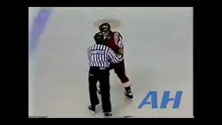 NHL Nov. 30, 1991 St. Louis Blues v Detroit Red Wings (R) Dave Lowry v Bob Probert (R)