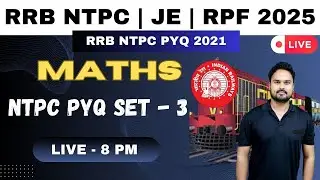 RRB NTPC MATHS CLASS 2024|NTPC MATHS PYQ 2020 SET - 3|NTPC MATHS PREVIOUS YEAR QUESTIONS BY KHAN SIR
