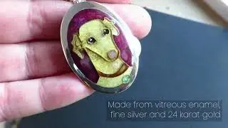Portrait in Vitreous Enamels, 24kt Gold & Fine Silver