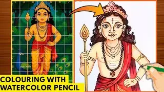 Thaipoosam 2026 Special Lord Murugan with Peacock colouring Drawing | Easy Murugan art for Beginners