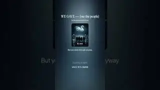 WE GAVE — we the people