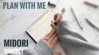 Plan with Me in my 2025 Monthly Midori +Stand Diary/Planner - It's so Tiny!!