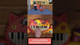 Dancing Walking Rearranging Furniture Meme on Cat Piano
