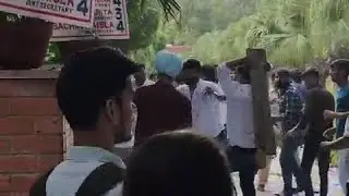fight during election rally, ramjas college Delhi University NORTH CAMPUS FIGHT BETWEEN NSUI VS ABVP