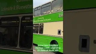 BRAND NEW Heritage Livery applied to #Ensignbus #Volvo #B9TL #Gemini2 #130 #LX15GPY #2023RunningDay