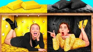 Секретный Домик Под Кроватью | Богатая vs Бедная Лайфхаки для Родителей от Funny Funny
