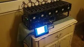 12x 6600 Mining RIG and Kuman Screen Build for My Dad