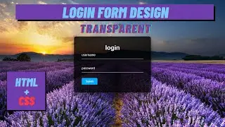 Login Form Design #webcodingjr