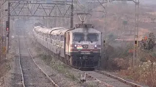 SUPERB UPHILL CLIMB ! Gwalior Pune Express Ascending The Massive Gradient Of Palasdhari, Bhor Ghats