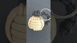 Paracord monkey fist gernade Keychain #paracordstuff #paracordkeychain #fyp #craft #viral #keychain