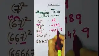Math Tips | Tricks | Basic Maths #stillalearner #shorts #ytshort #youtubeshorts #math