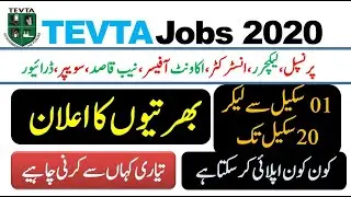 TEVTA JOBS 2020 || TEVTA JOBS Syllabus || TEVTA Jobs Past Paper Papers || How to apply TEVTA Jobs