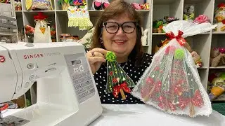 Árvores de Natal retalhos  !! Kit Especial  pra você vender !! #Singer !!!