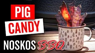 Pig Candy, gekaramelliseerde bacon met een bite van de BBQ
