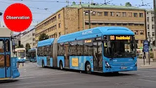 Trams & Buses passing Brunnsparken in Gothenburg, Sweden | October 2024
