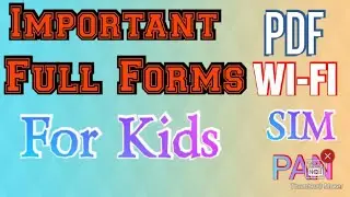 Easy Full Forms For kids ||Kids Planet
