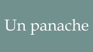 How to Pronounce ''Un panache'' (A plume) Correctly in French