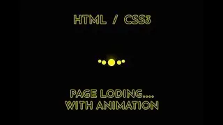 Loading Page Animation With SVG - HTML5 & CSS3