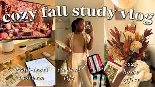 🍂 Cozy Study Vlog | decompressing after exams & setting up for new classes, fall routines