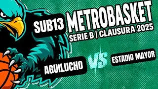 Metrobasket B Clausura 2025 Final U13 Aguilucho v/s Estadio Mayor