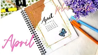 PLAN WITH ME | April 2022 Bullet Journal Setup (minimalistic+ simple) | Butterfly Theme🦋💙