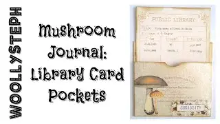 Mushroom Journal: Library card pockets