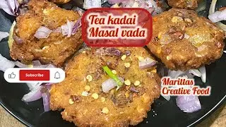 Hot Hot Tea Kadai Masal Vadai ☕🔥 Village Style @MarittasCreativeFood #shots #cooking #short #viral 
