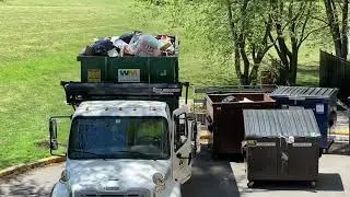 CNG Waste Management Roll Off garbage truck