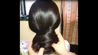 Mom Long Hair Shiny And Silky Big Bun