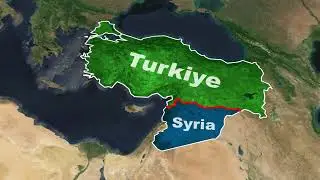 Turkey Syria Border Free Geolayer Map Animation