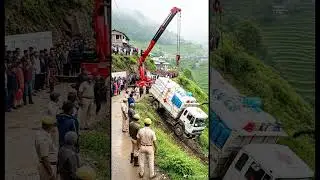 Incredible Indian Rescue: Red Cross Truck Saved! #TruckRescue #indiarescue #disasterrescue #india