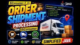 Real Time Order Shipment Processing | Java 8 BiConsumer Real-Time Example