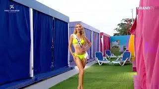 Miss Ukraine TRIPS at Miss Universe 2025 Swimsuit Competition!