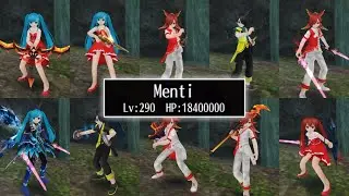 Solo 10 DPS vs. Menti (Hard Lv290) (No Break Challenge) - Toram Online