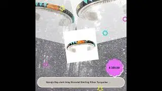 Navajo Ray Jack Inlay Bracelet Sterling Silver Turquoise Spiny Oyster Jet