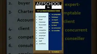TOP 10 FRENCH BUSINESS TERMS