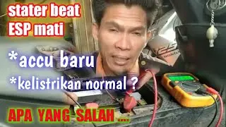 cara mengatasi stater tangan motor matic mati #dobel stater beat esp mati
