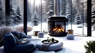 Unique Cozy Winter Ambience | Excellent for studying or reading | snowfall and fireplace sounds.
