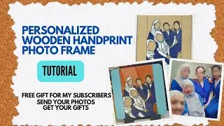 personalized wooden handprint photo frame/costomized gift/friendship.