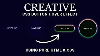 Buttons Effects Using Only HTML & CSS || Buttons With Awesome Hover Effects  - WDU