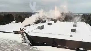 Traverse City Lake Wicked snow  Smoke smoke smoke  Fire  Building Fire on Fire ￼￼￼￼￼￼￼