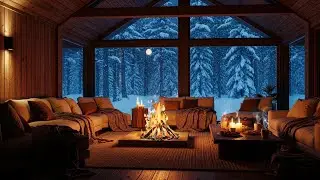Cozy Winter Cabin Campfire Ambience | Relaxing Lofi & Chill Beats | Lofi Letters