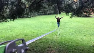Slackline Training im Herbst