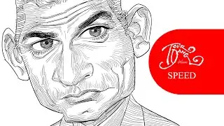 วาด เจฟฟ์ แชนด์เลอร์ | Jeff Chandler (caricature/speed)