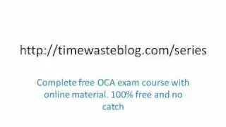 OCA  10g free web course with  material  