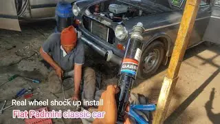 Real Wheel Shock up install Fiat Premier Padmini Classic car 
