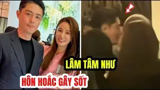 Ruby Lin and Wallace Huo kiss at their best friend's wedding
