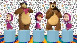 FUI CLONADO Masha e Urso - Five little babies jumping on the bed song, 5 bebêzinhos pulando na cama