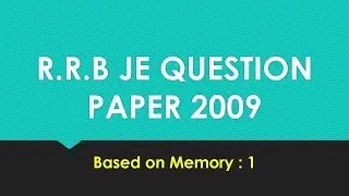 RAILWAY JE PREVIOUS YEAR QUESTION PAPER | RAILWAY JE QUIZ | EASY PSC |